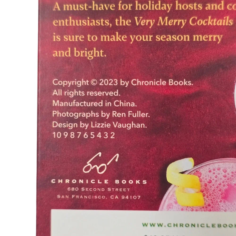 Chronicle Books Very Merry Cocktails Deck‎ 50 Festive Drink Recipes Holiday Gift